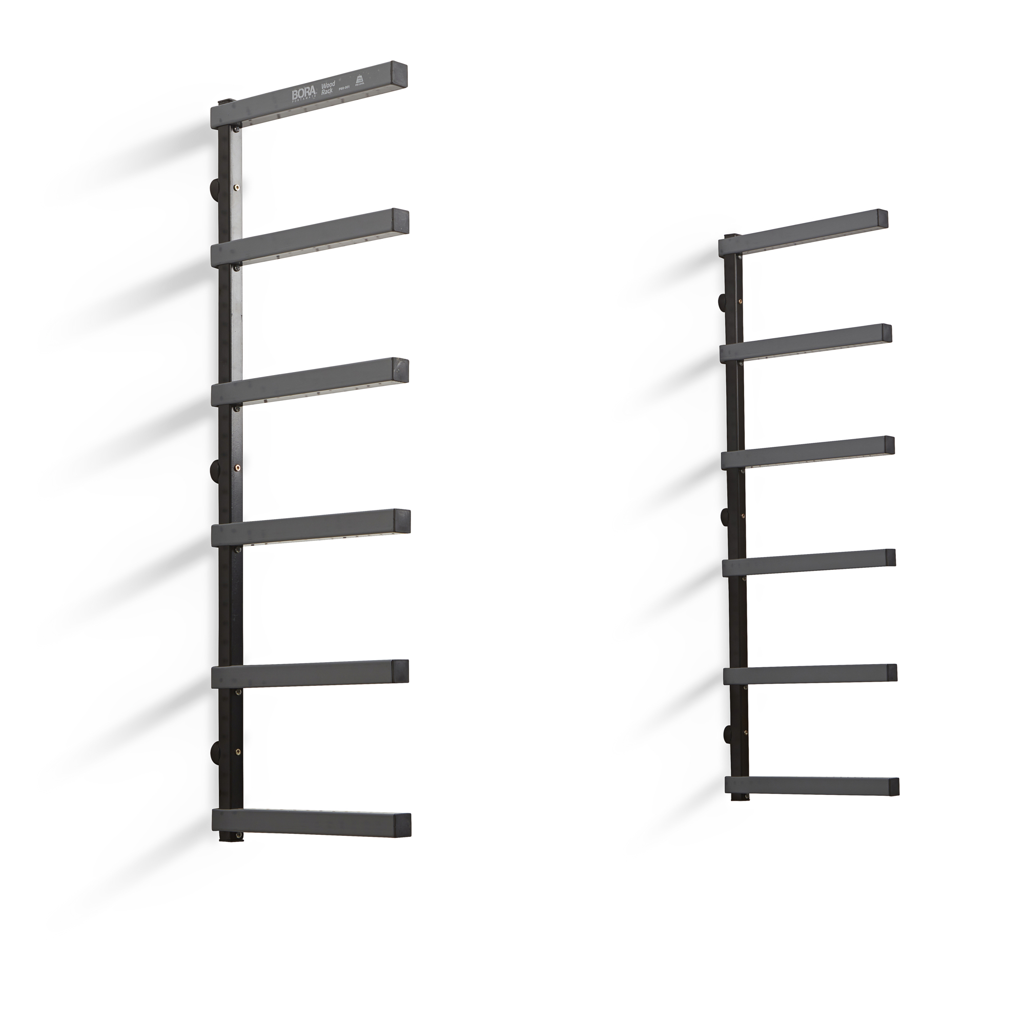 BORA, Wood Rack 6 Tier - Gray/Black, Capacity 660 lb, Model# PBR-006B